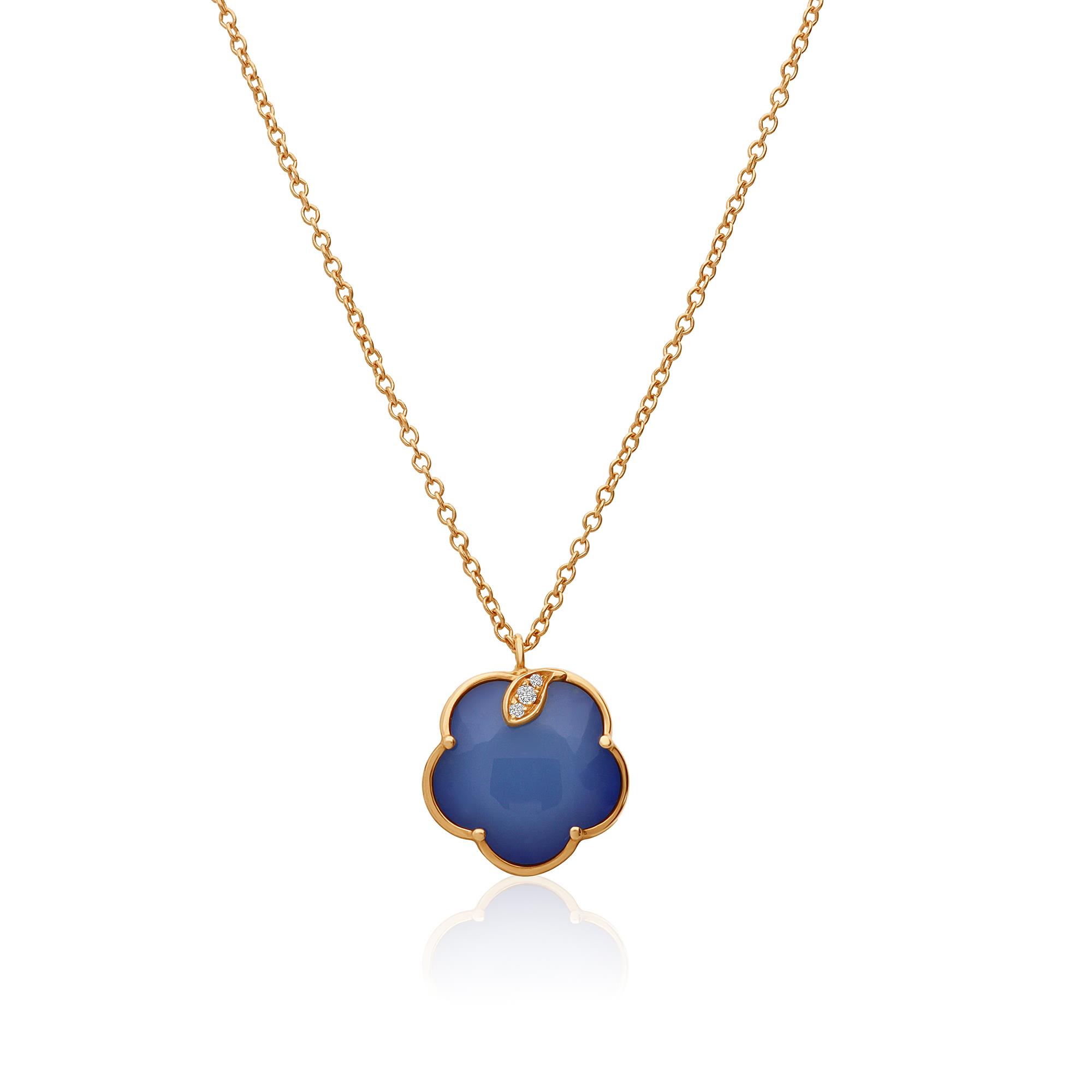 Collar Petiti Joli de oro con piedra luna azul - PASQUALE BRUNI