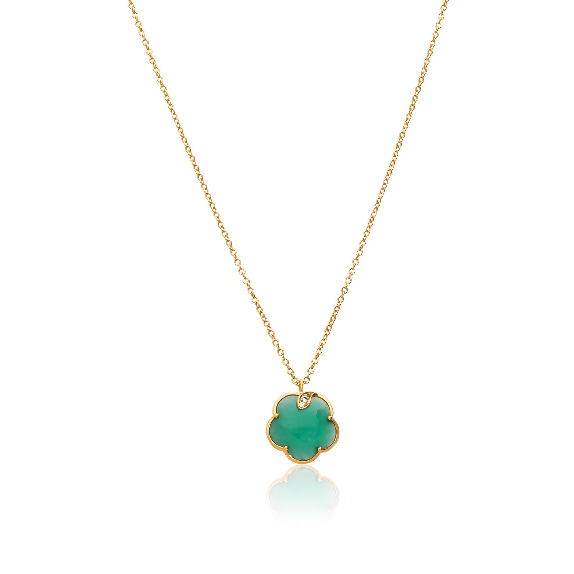 Collana Petit Jolie con agata verde e diamanti - PASQUALE BRUNI