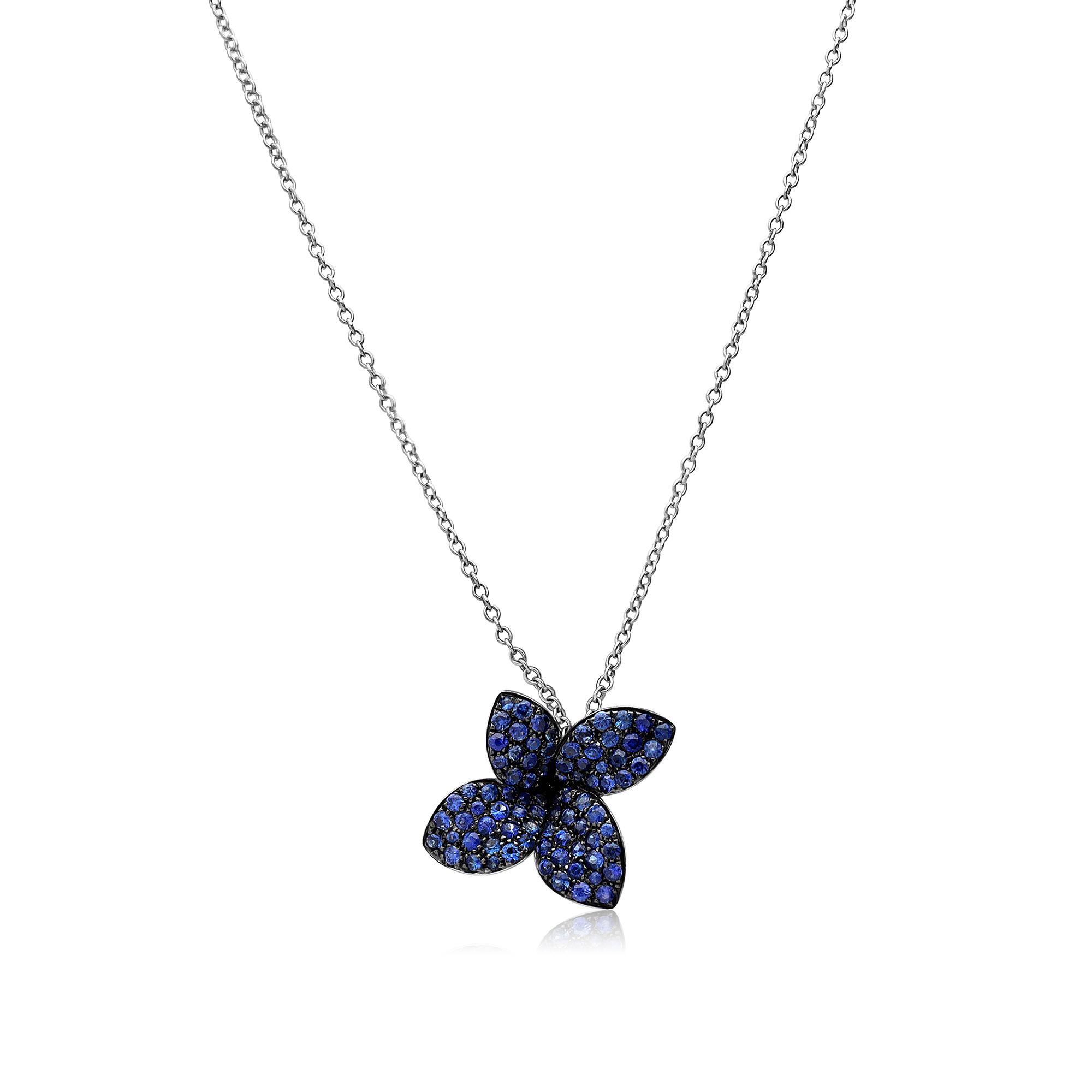 Collana Petit Garden in oro con zaffiri ct. 1,22 - PASQUALE BRUNI