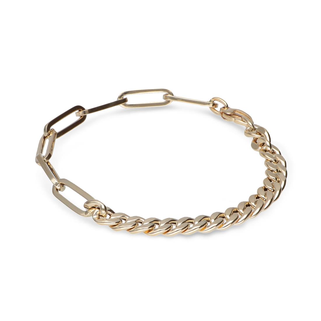 Gold design bracelet with chain - ORO&CO