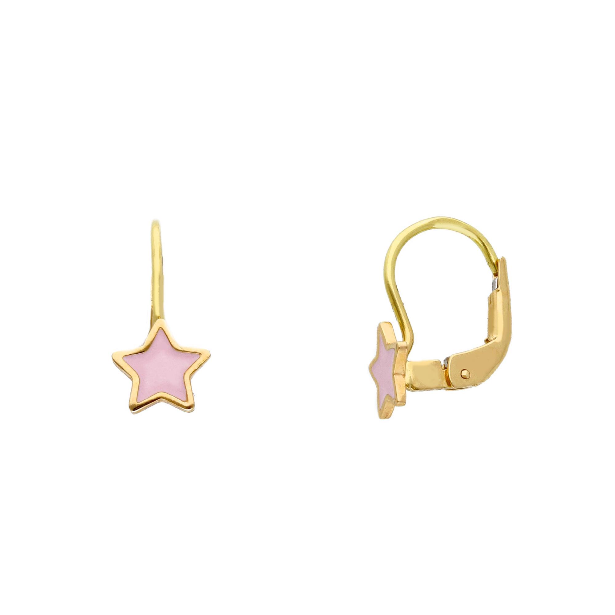 Pendientes niña oro con estrellas - ORO&CO