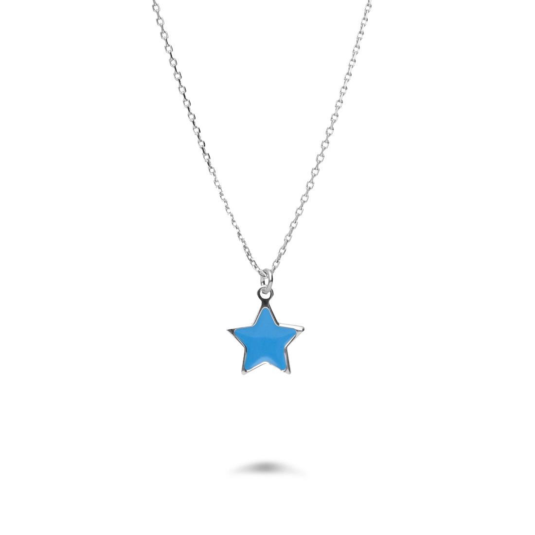 Collana in argento con stella blu - LUXURY ZONE