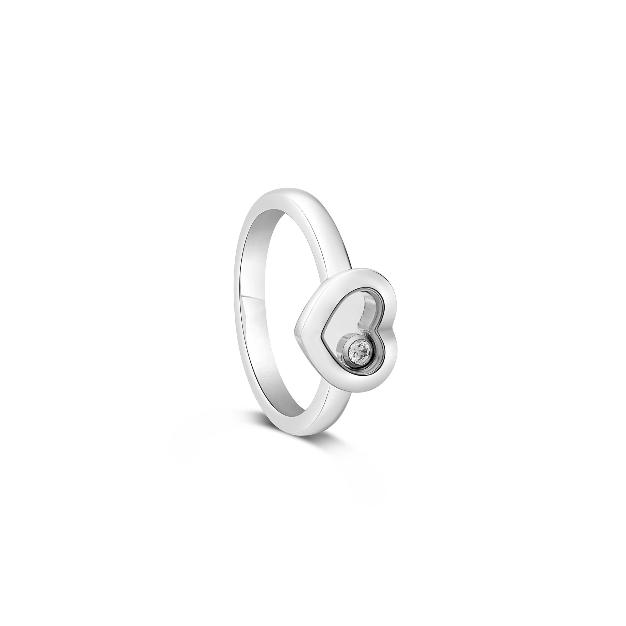 Anello Happy Diamonds cuore in oro bianco con diamanti - CHOPARD