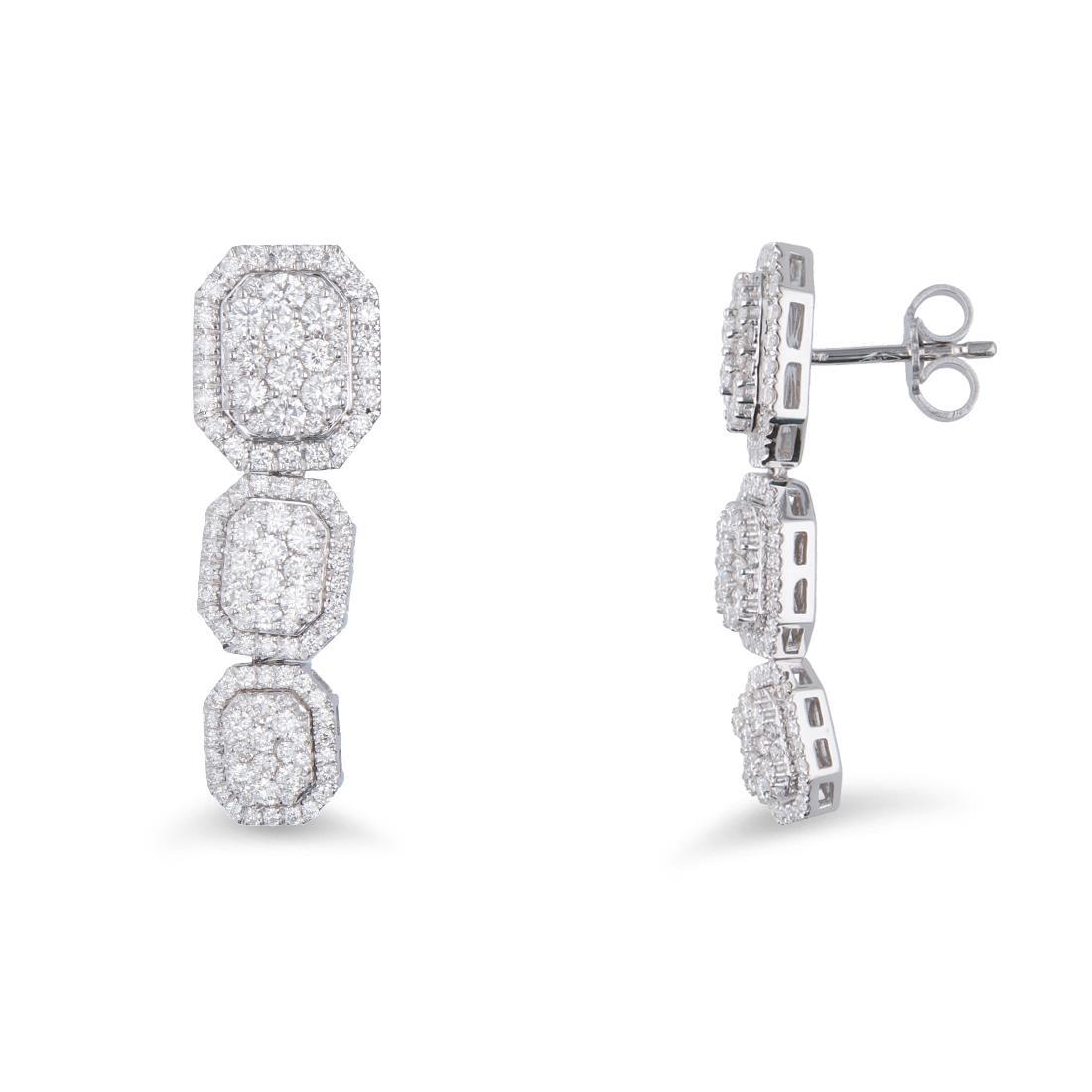 Pendientes trilogía Allure con diamantes ct. 2.00 - ALFIERI & ST. JOHN