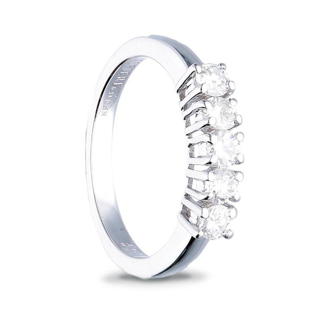 White gold ring with diamonds ct. 0.65 - ALFIERI & ST. JOHN