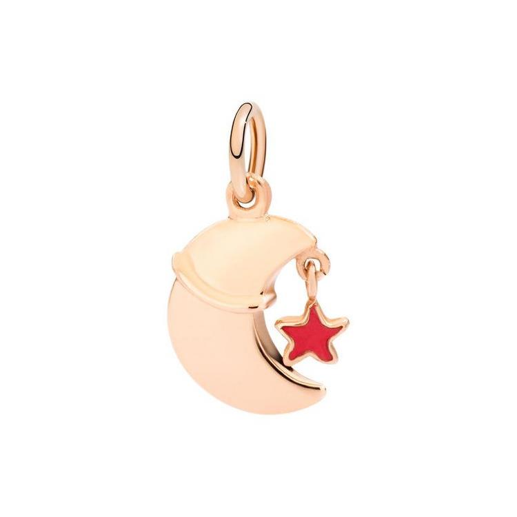 Ciondolo luna con cappellino in oro rosa - DODO