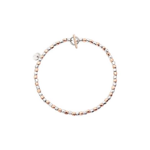 Bracciale mini granelli in oro rosa e argento - DODO