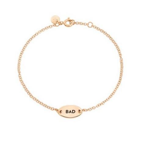 Bracelet with Good/Bad writing in rose gold measuring 18cm - DODO