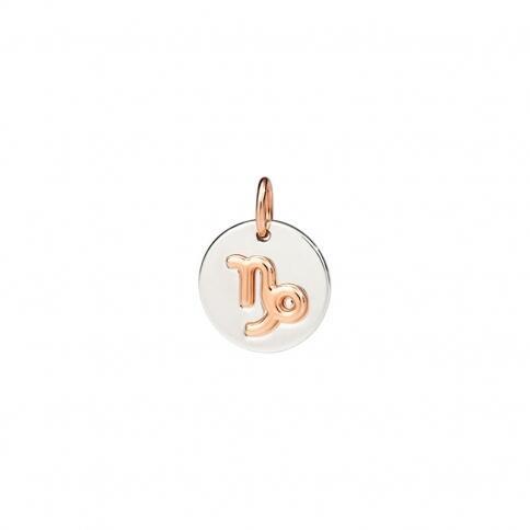Ciondolo segno zodiacale Capricorno in oro rosa e argento - DODO