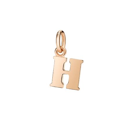 Letter H pendant in rose gold - DODO