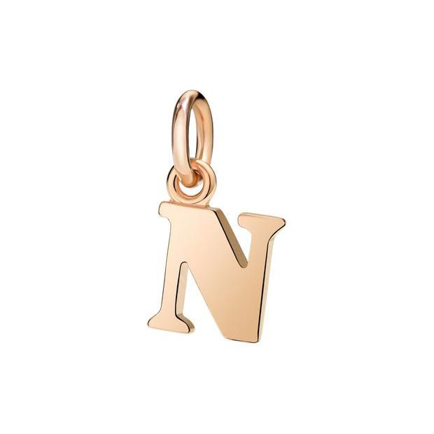 Ciondolo in oro rosa lettera N - DODO