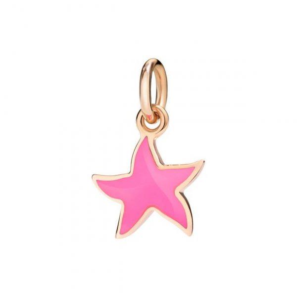 Colgante de oro con estrella fucsia - DODO