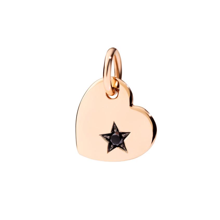 Ciondolo cuore in oro rosa e diamante - DODO