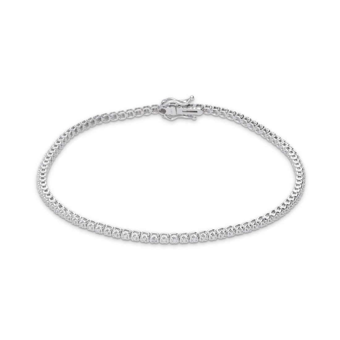 Tennis bracelet in white gold with diamonds 0.25 ct. - ALFIERI & ST. JOHN