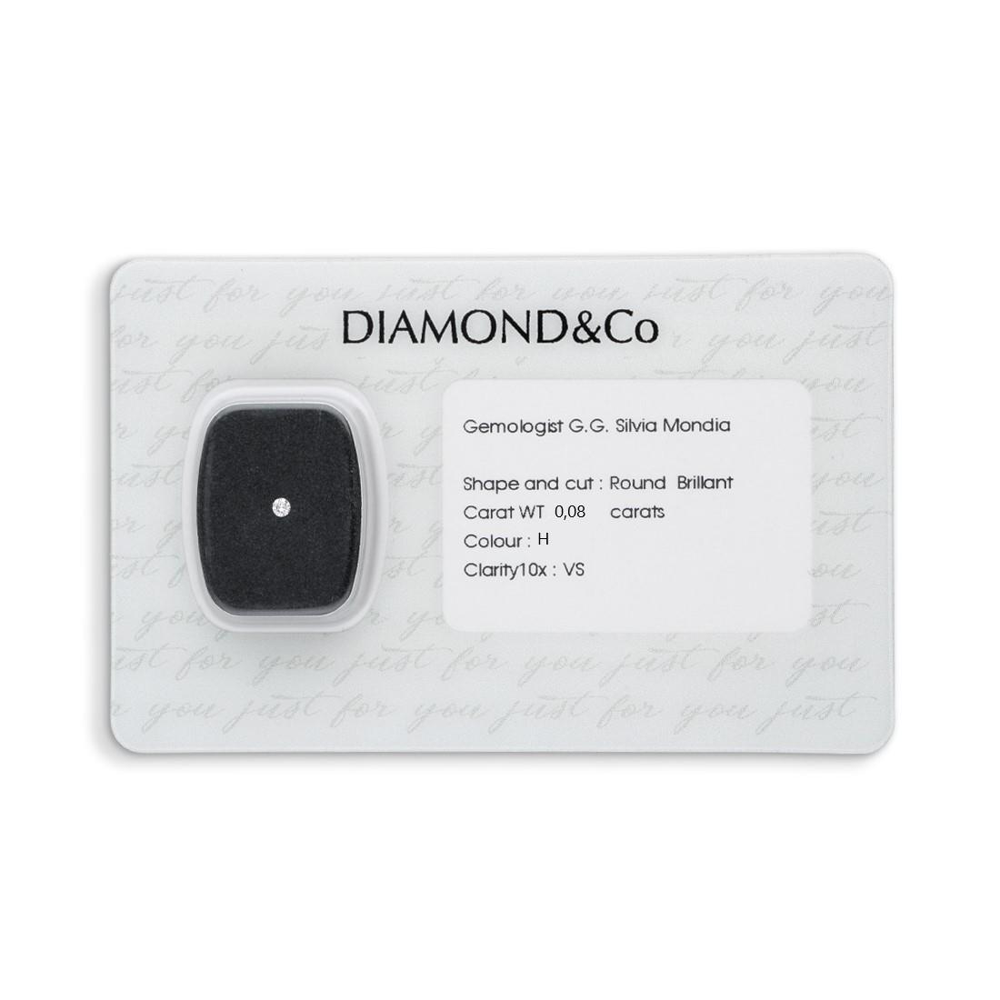 Diamante ampollado talla brillante 0,08 ct color h claridad s&iacute; - ORO&CO