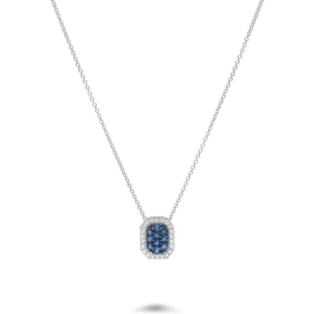Allure gold necklace with sapphires ct. 0.40 and diamonds ct. 0.11 - ALFIERI & ST. JOHN