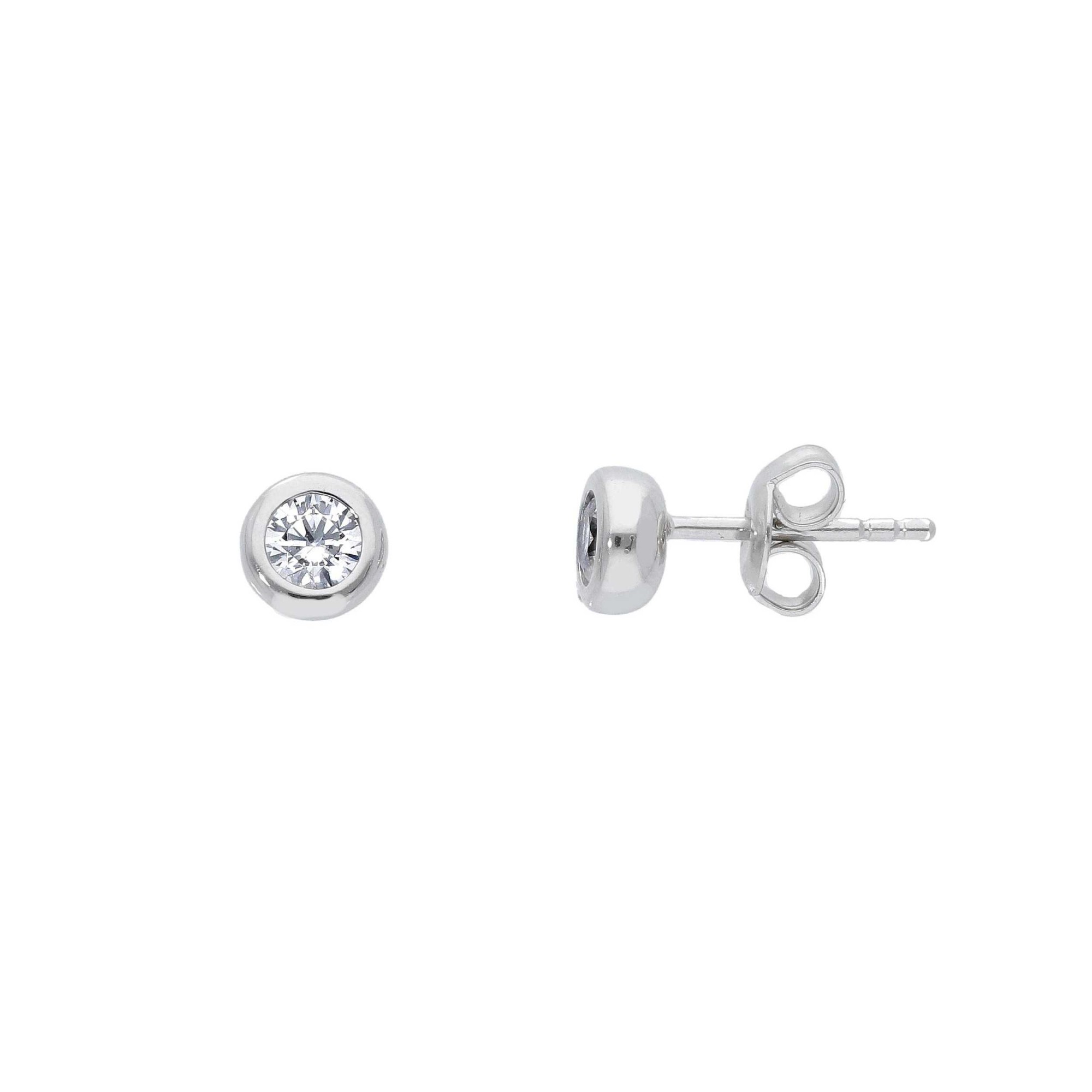 Orecchini punto luce argento 925 zirconi bianchi 6mm ORO&CO 925 - ORO&CO 925