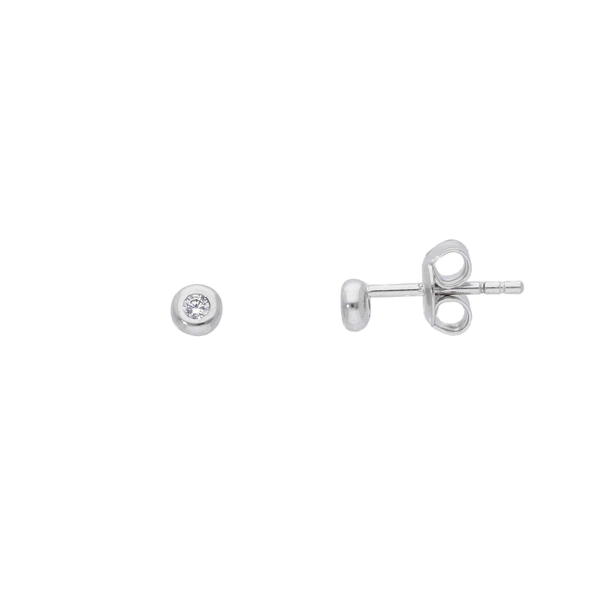 Pendientes punto luz en plata de ley 925 con circonitas blancas ORO&CO 925 - ORO&CO 925