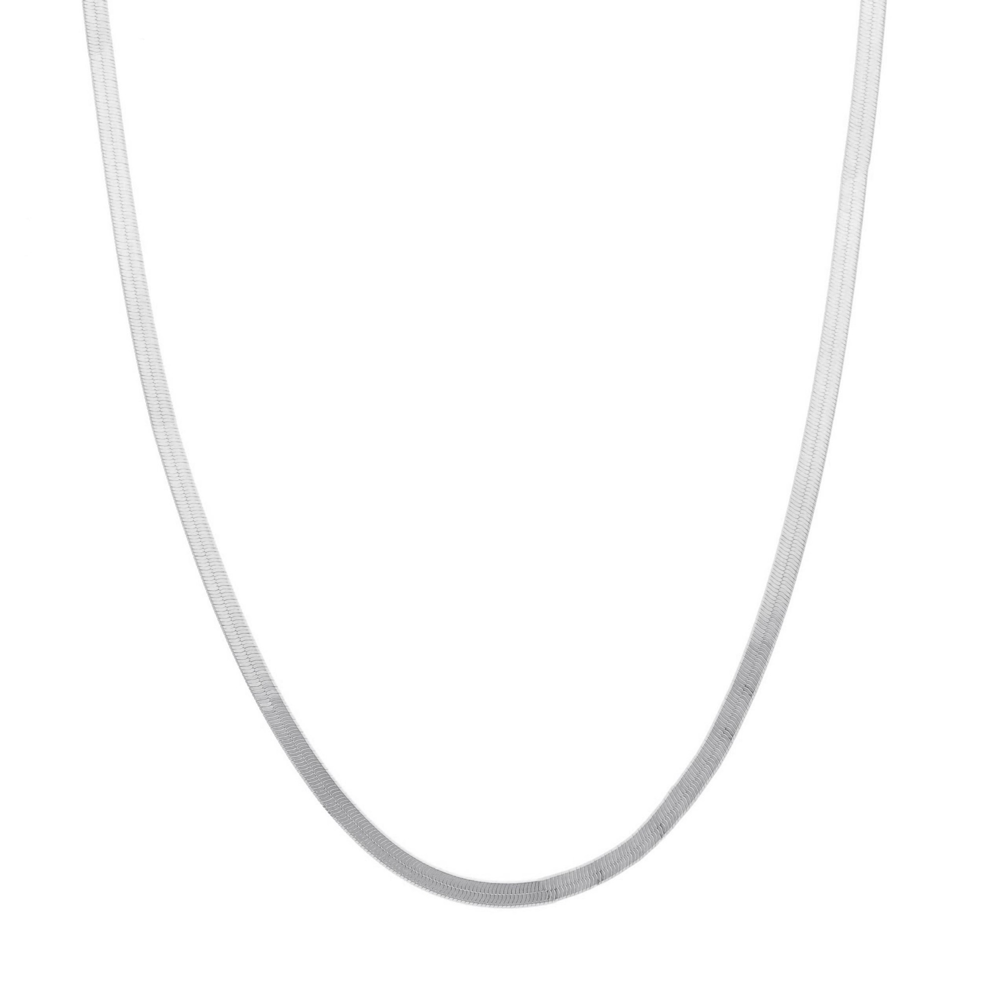 Collar de plata con eslab&oacute;n snake ORO&CO 925 40+5 cm - ORO&CO 925