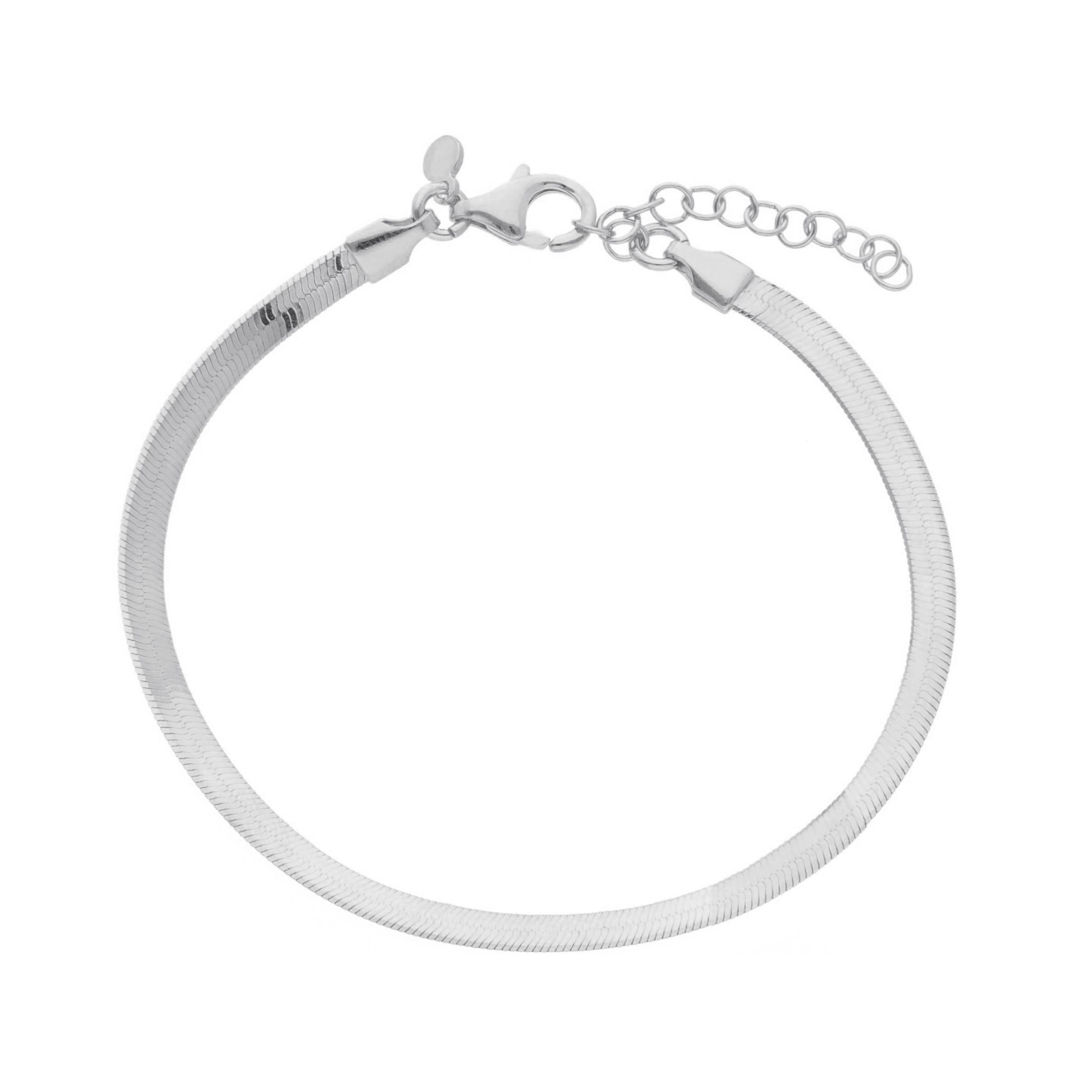 Pulsera con cadena snake en plata 925 con cierre de mosquet&oacute;n ORO&CO 925 17+3 cm - ORO&CO 925
