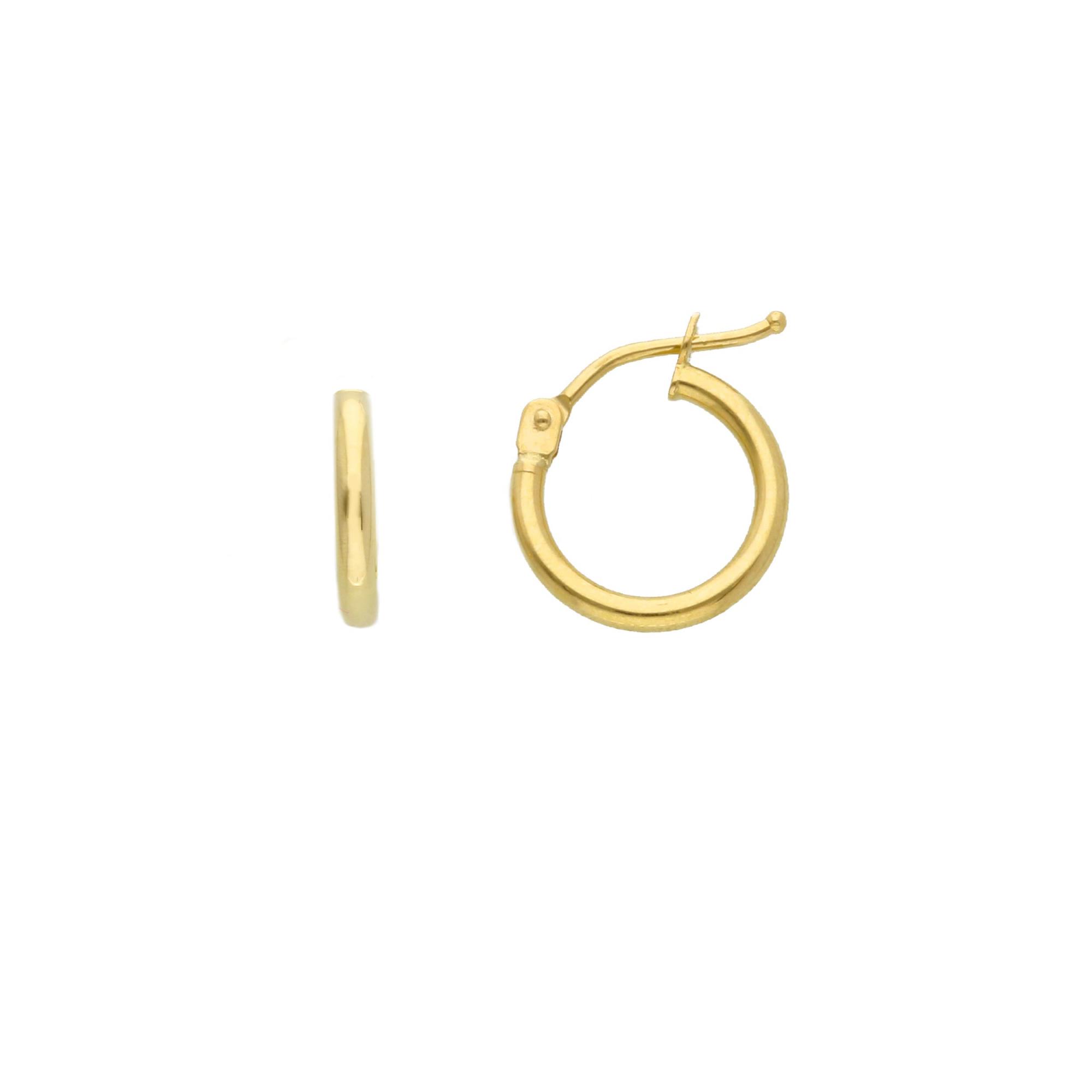 Yellow gold hoop earrings - ORO&CO