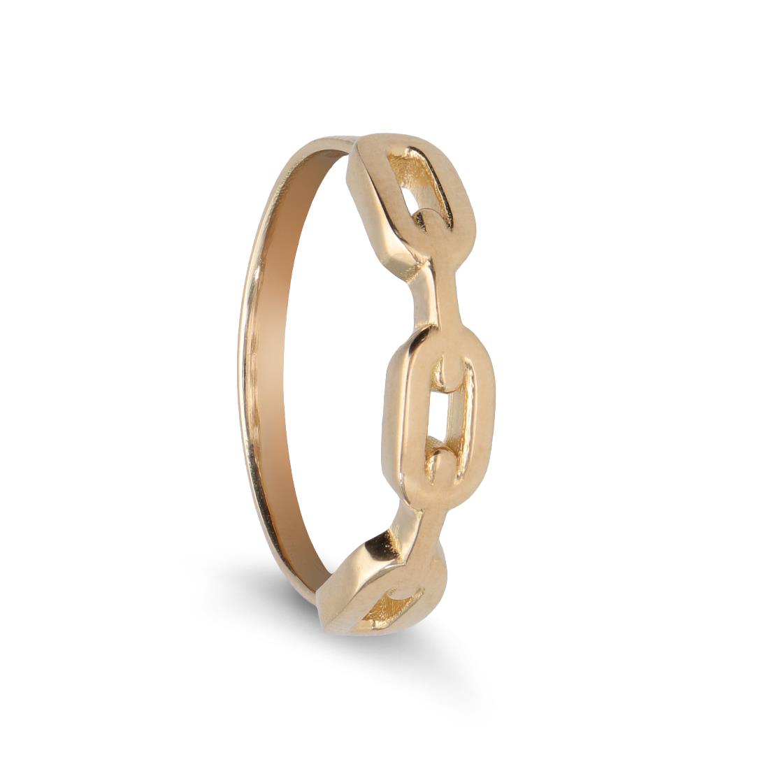 Ring with central link in yellow gold - ORO&CO