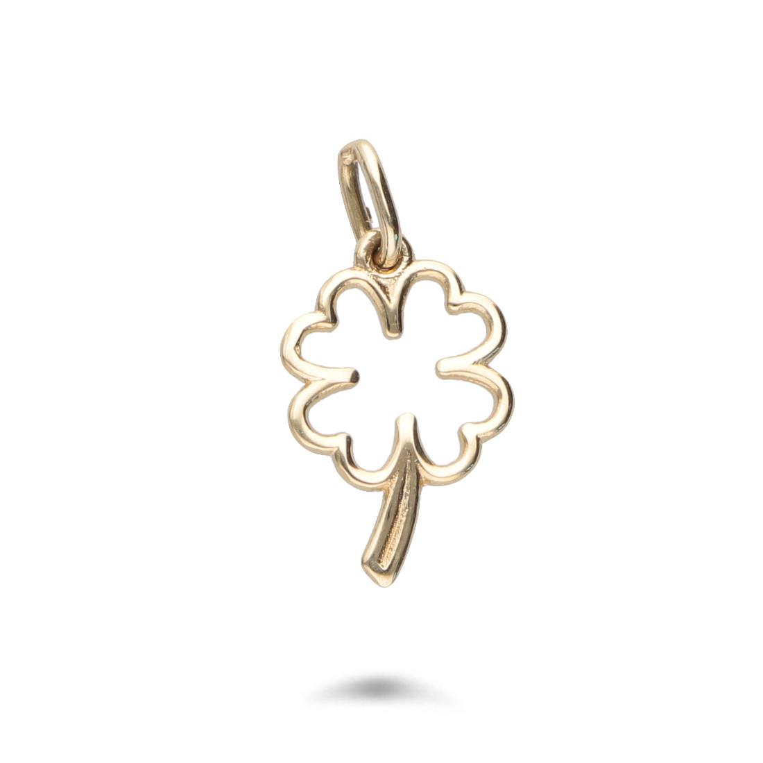 Ciondolo quadrifoglio in oro giallo 18kt - ORO&CO