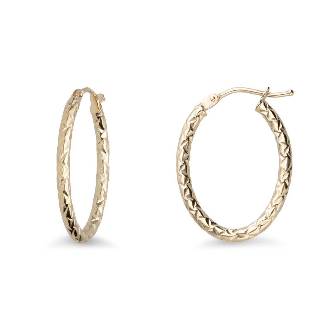 Orecchini a cerchio in oro giallo 18 kt - ORO&CO