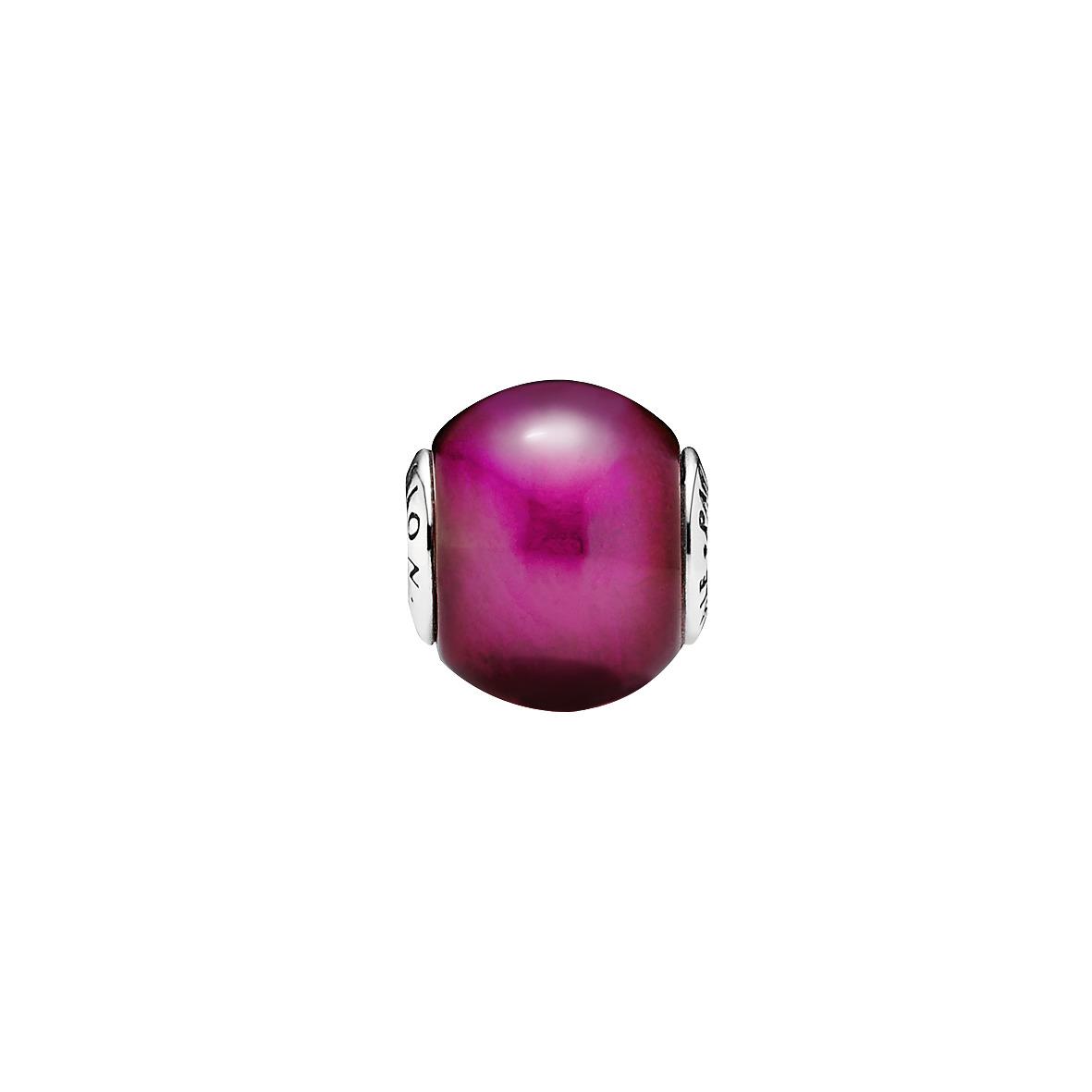 Essence charm in silver with smooth synthetic ruby - PANDORA