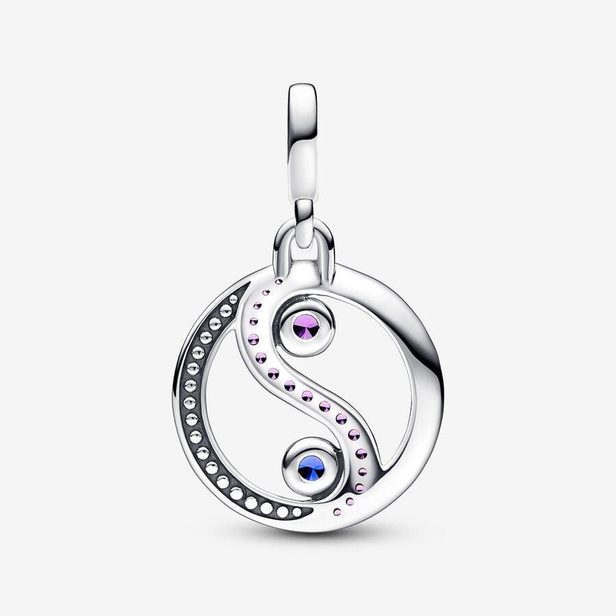 Charm pendente Medallion Yin & Yang in argento con smalto e zirconi - PANDORA