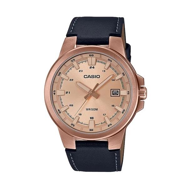 Reloj para hombre en acero inoxidable con tratamiento IP oro rosa, caja de 41,5 mm - CASIO