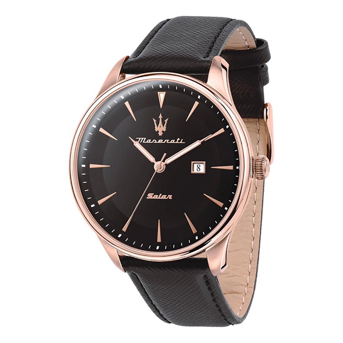 Men's watch in stainless steel with rose gold IP treatment, 45mm case - MASERATI