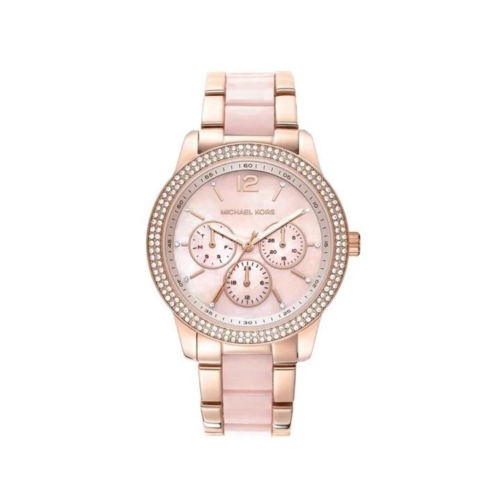 Women's watch in rose gold IP treated stainless steel, 40mm case - MICHAEL KORS