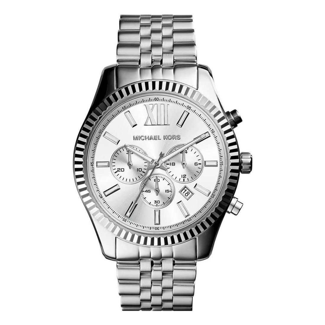 Men's watch in stainless steel, 45mm case - MICHAEL KORS