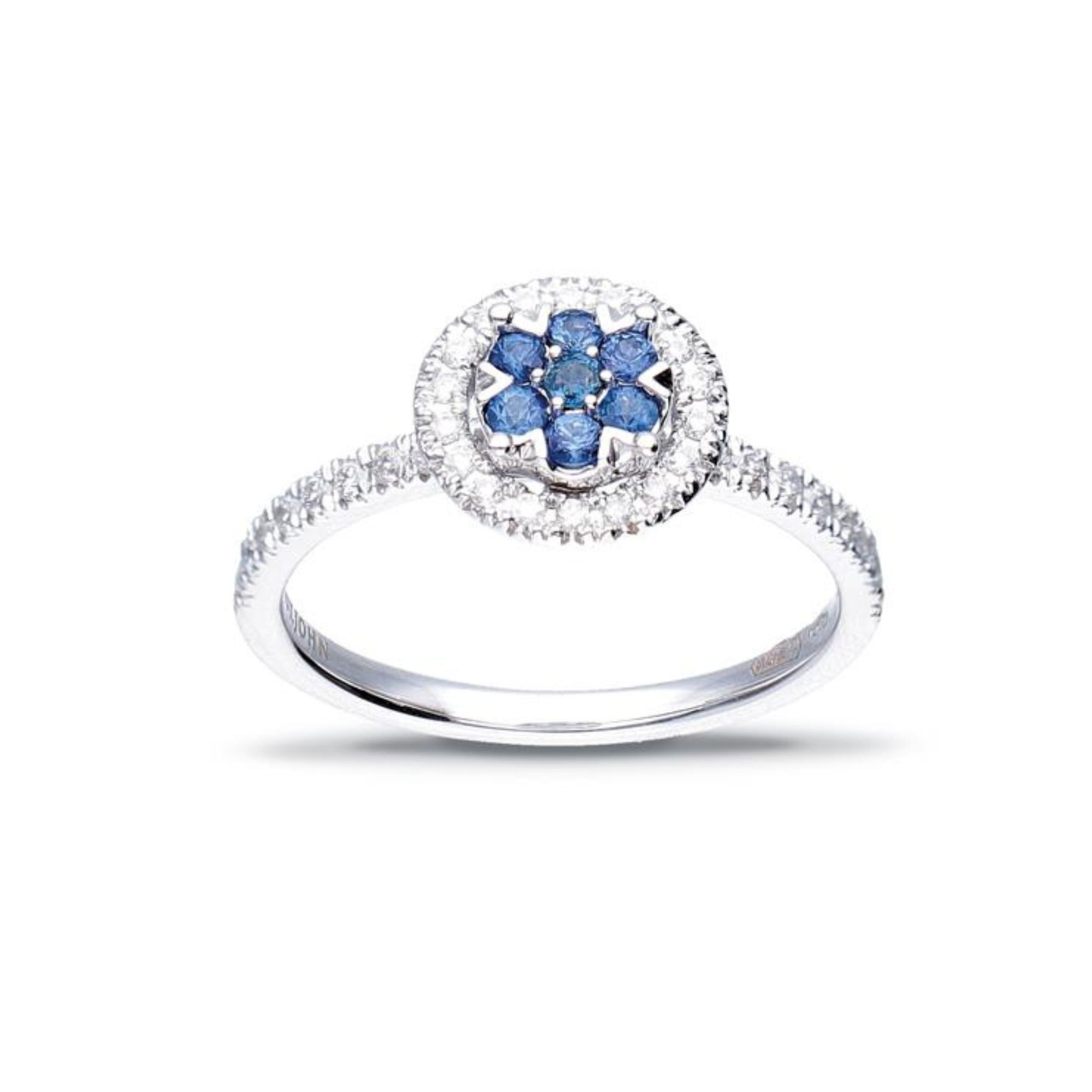 Anillo de bandas cruzadas en Oro Blanco con Diamante - ALFIERI & ST. JOHN
