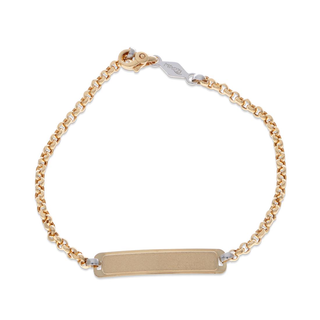 Gold baby bracelet with tag - ORO&CO