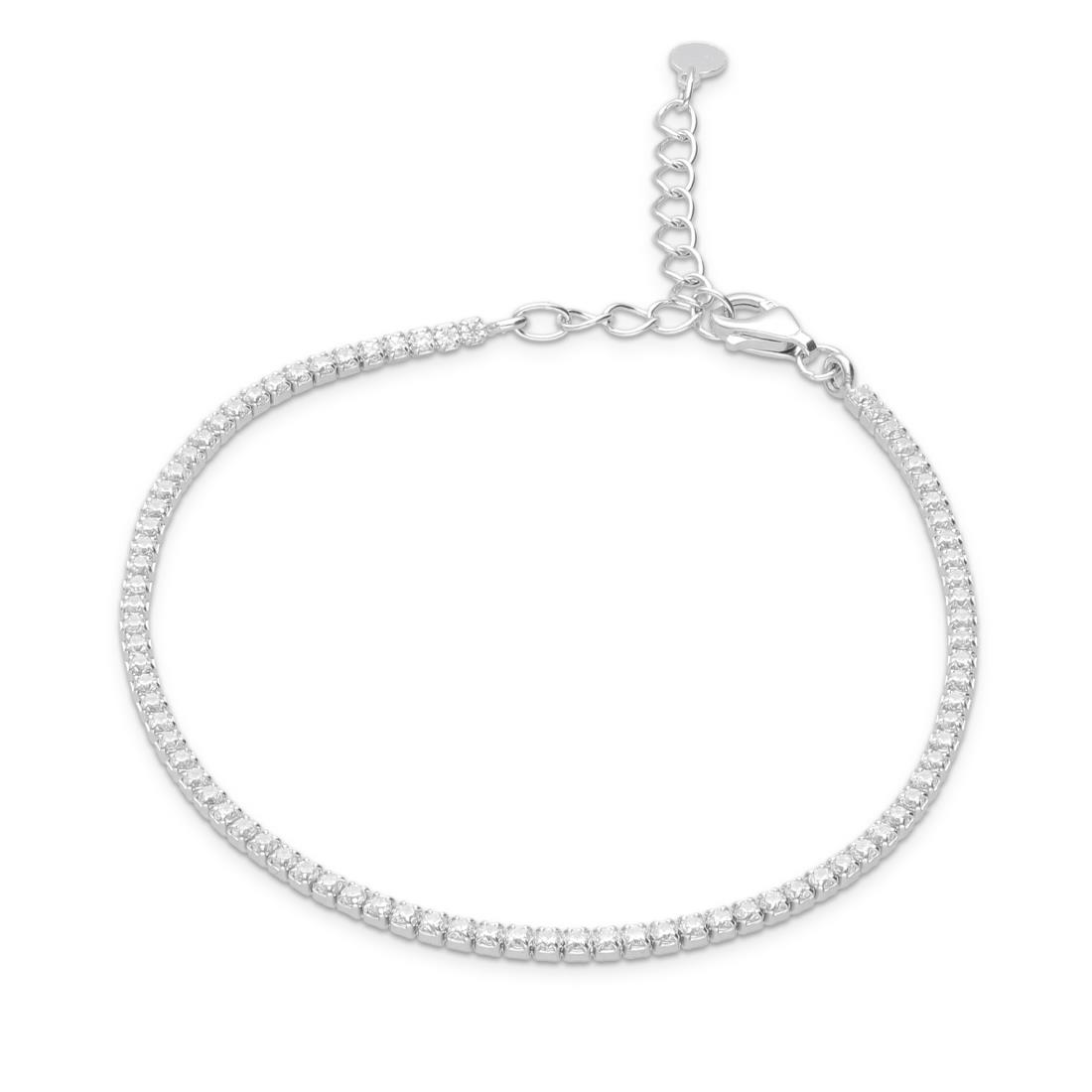 Tennis bracelet in rhodium-plated silver and white zircons - DESIDERI PREZIOSI