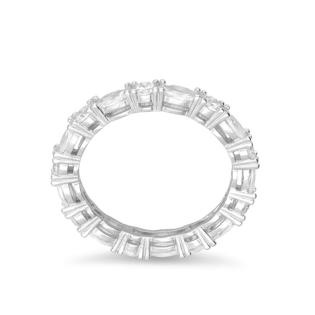 Silver eternity ring with white zircons - LUXURY MILANO