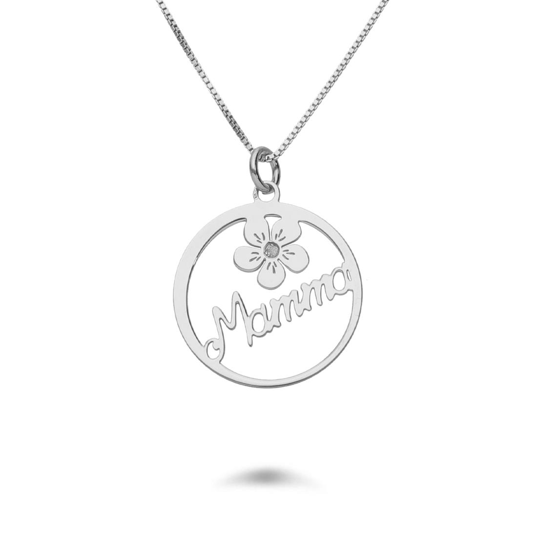 Rodaito silver necklace with circle pendant - DESIDERI PREZIOSI