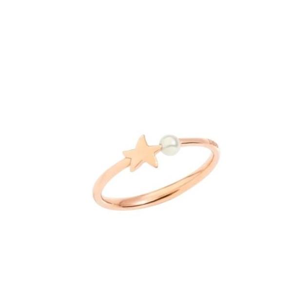 Stellina ring in 9kt rose gold and pearl - DODO