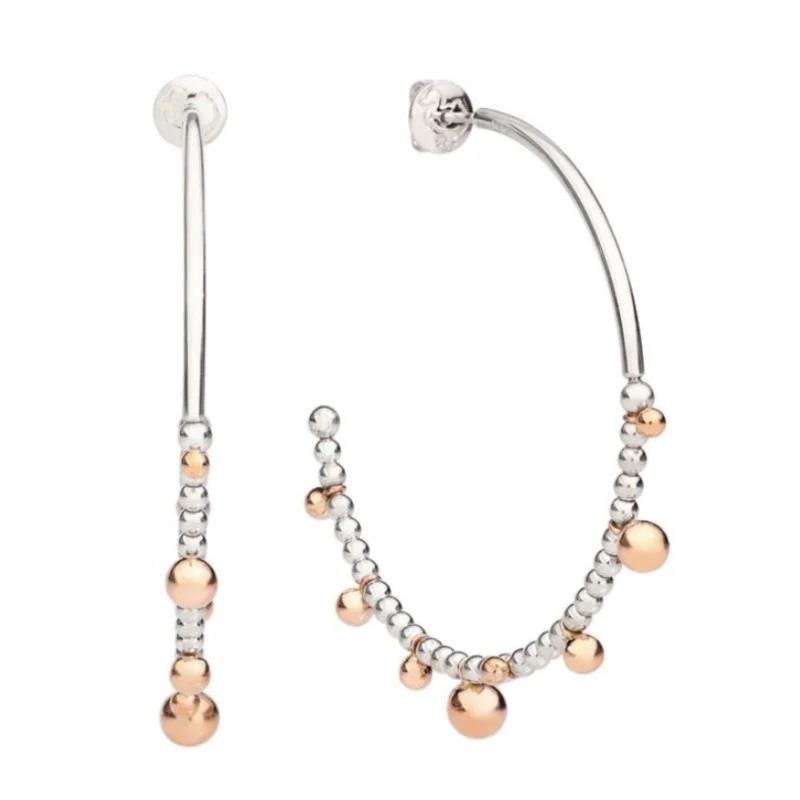 Hoop Bollicine circle earrings in silver - DODO