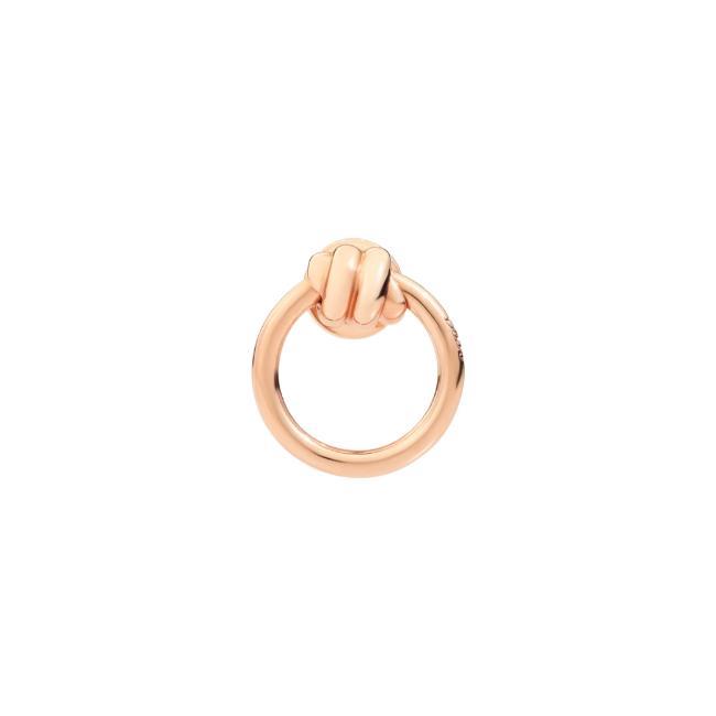Node circle single earring in 9kt rose gold - DODO