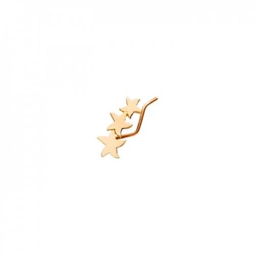 Pendiente único Crawler Star en oro rosa de 9 kt - DODO