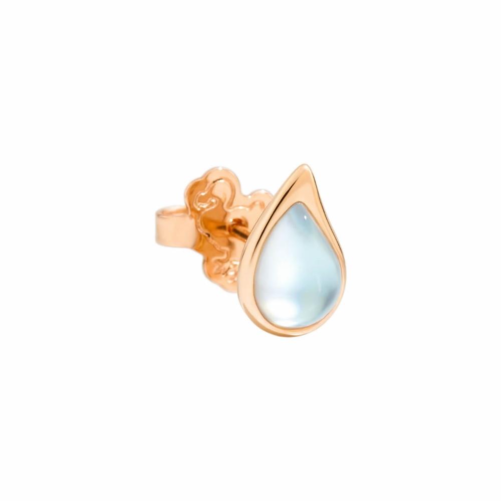 Goccia single earring in 9kt rose gold and mother-of-pearl - DODO