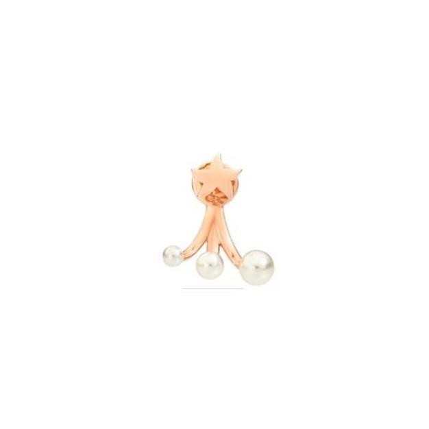 Stellina single earring in 9kt rose gold and pearls - DODO