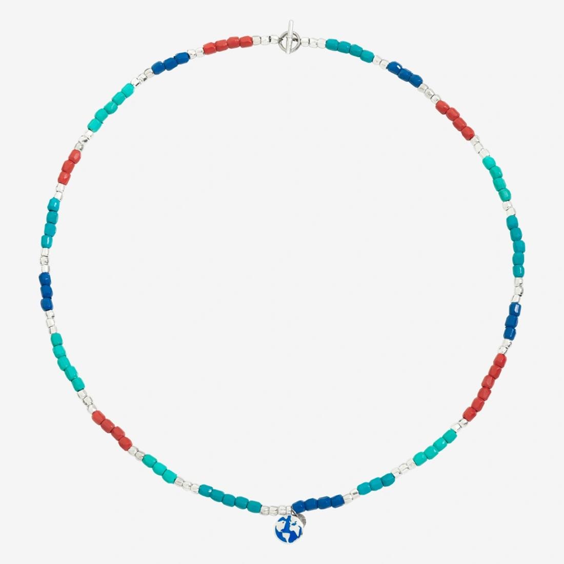 Collana Mini Granelli Tēnaka in argento e ceramica - DODO