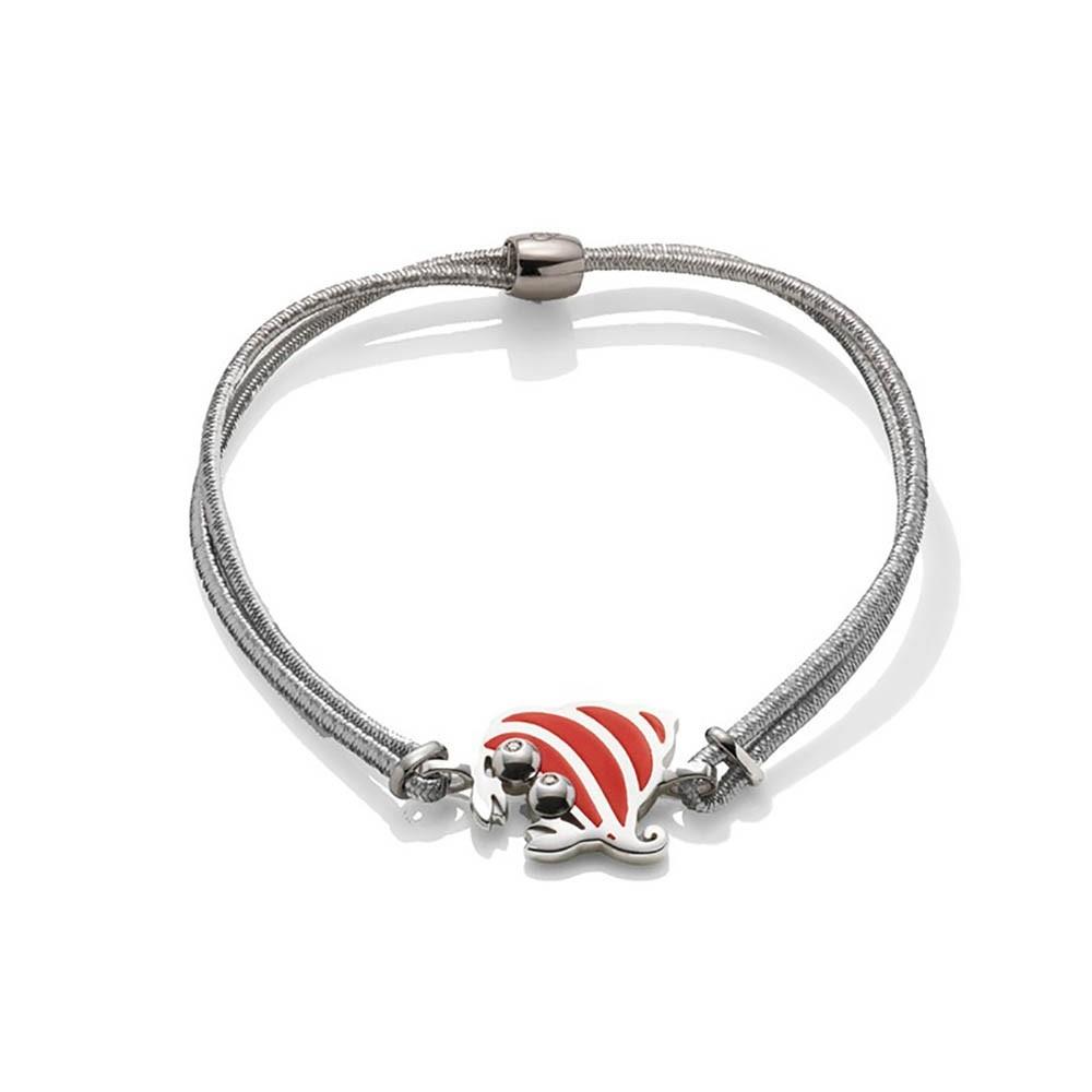 Bracelet with small hermit crab in silver - CHANTECLER