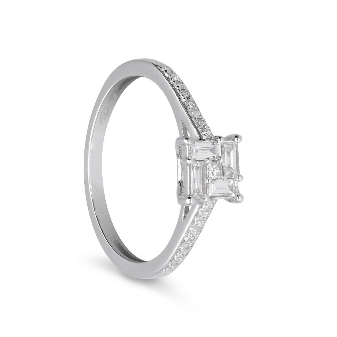 Alfieri & St. John ring in white gold with 0.38 ct diamonds - ALFIERI & ST. JOHN