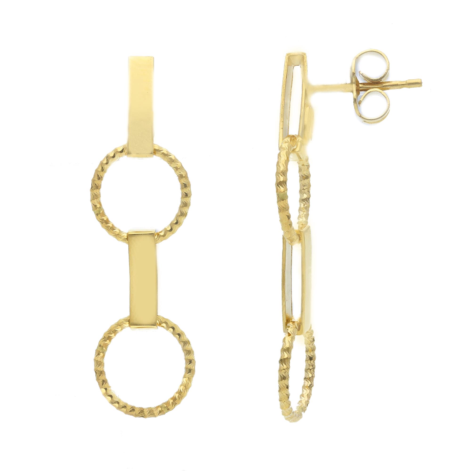 Yellow gold earrings - ORO&CO