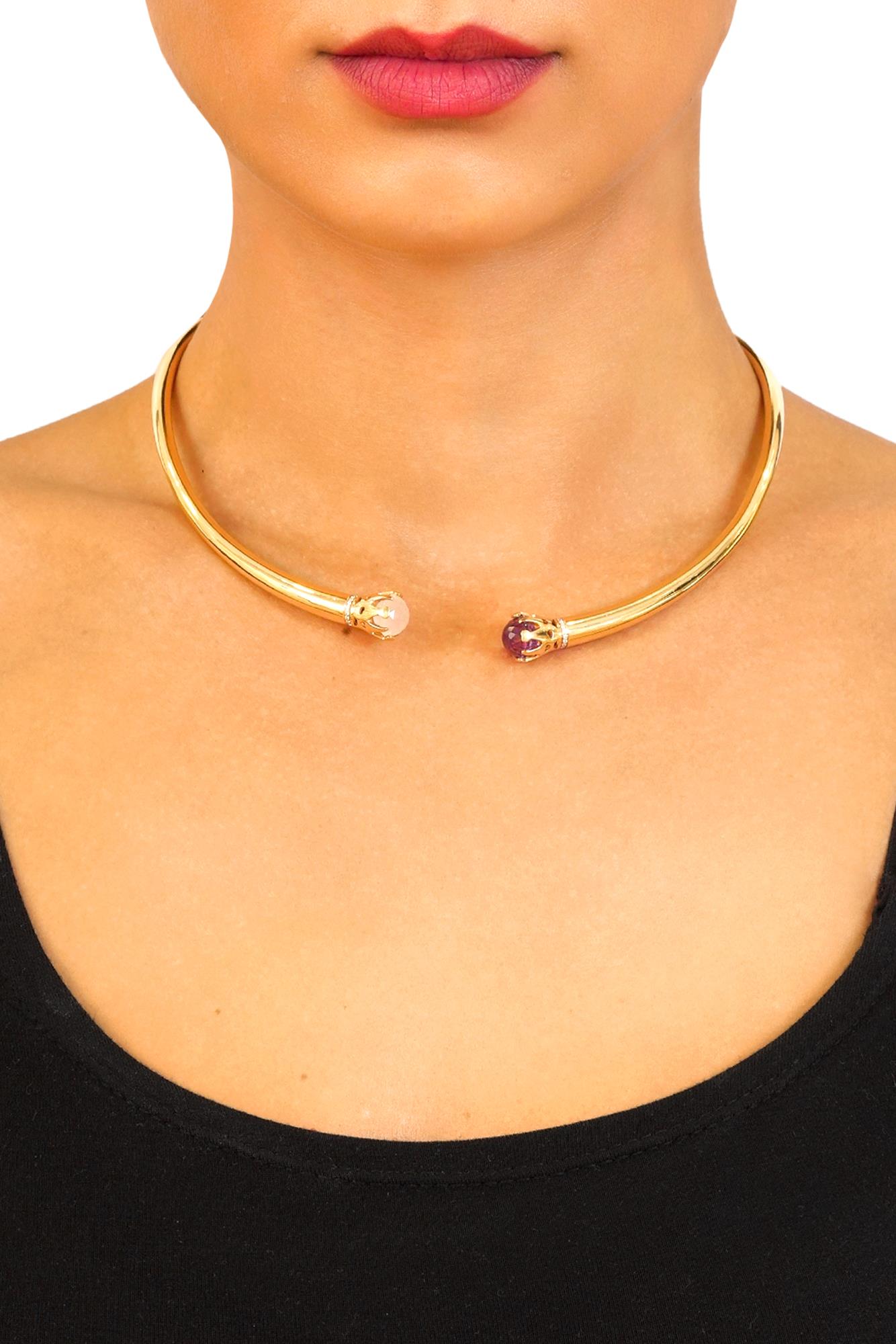 Chocker Sissi in oro rosso e diamanti - PASQUALE BRUNI